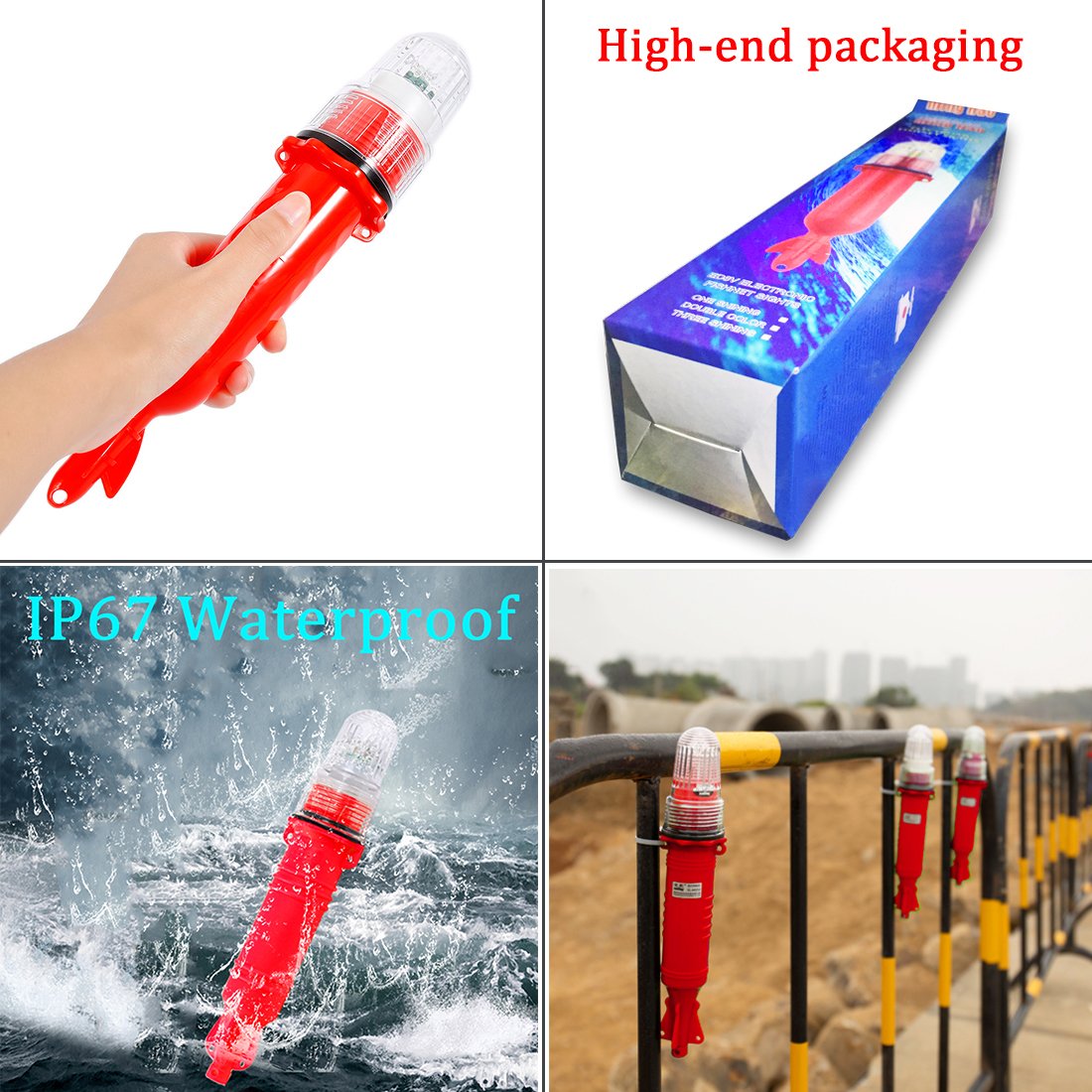 Botepon Boat Kayak Flash Lights Strobe Lights IP67 Waterproof For Navigation Lights, Marine