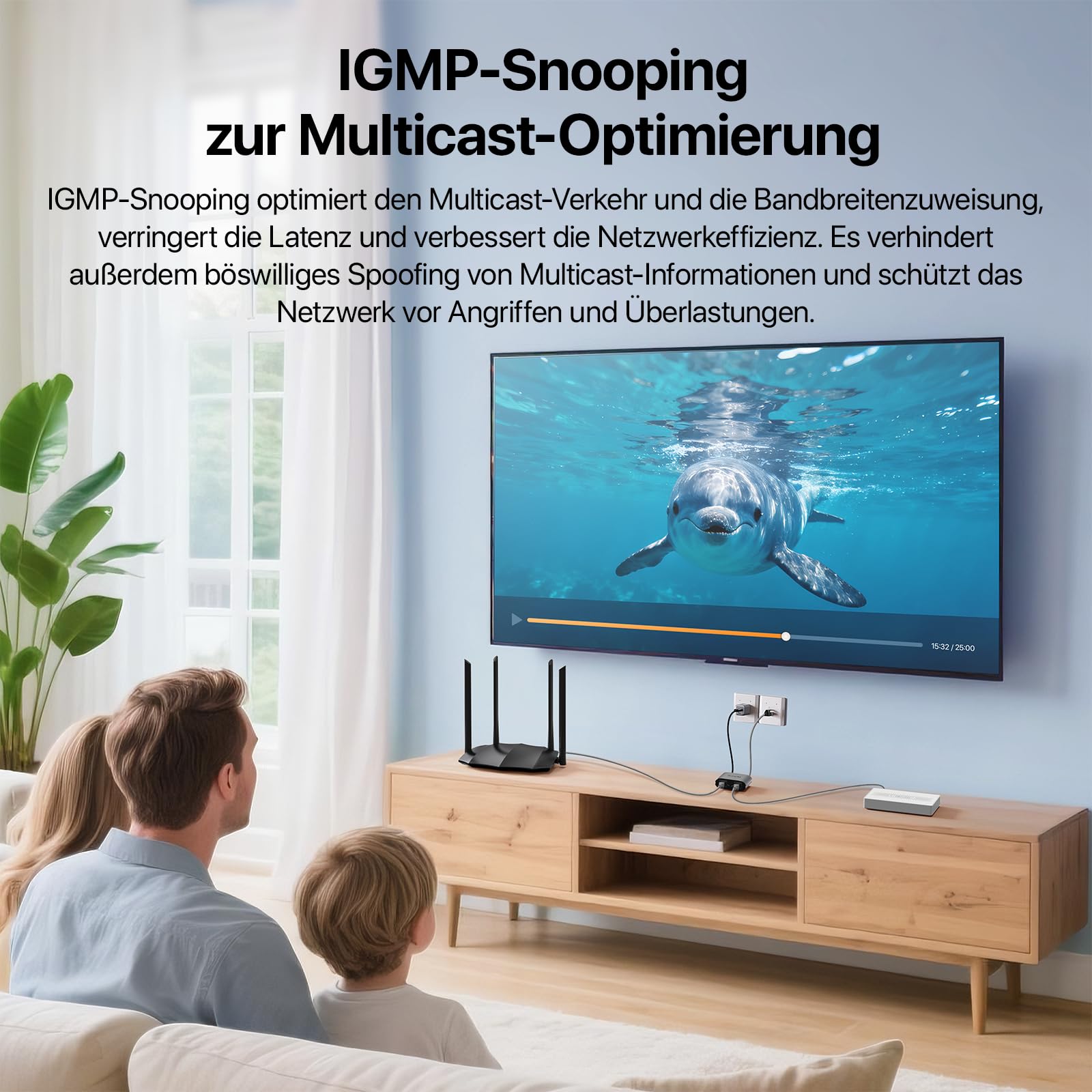 Tenda LAN Splitter 1 auf 2, Gigabit LAN Switch 2 Port Ethernet Splitter LAN Verteiler mit USB-Stromkabel (IGMP-Snooping, QoS, Aluminiumgehäuse, LAN Hub für Router, Computer, Drucker, TV)(SG103M) 7