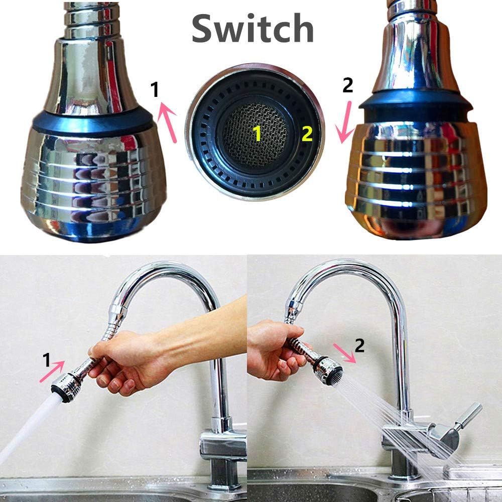 Flexible Faucet Extender Kitchen Sink Tap Diffuser Rotatable Filter