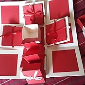 Crack of Dawn Crafts 3 Layered Romantic Explosion Box - Red Love ...