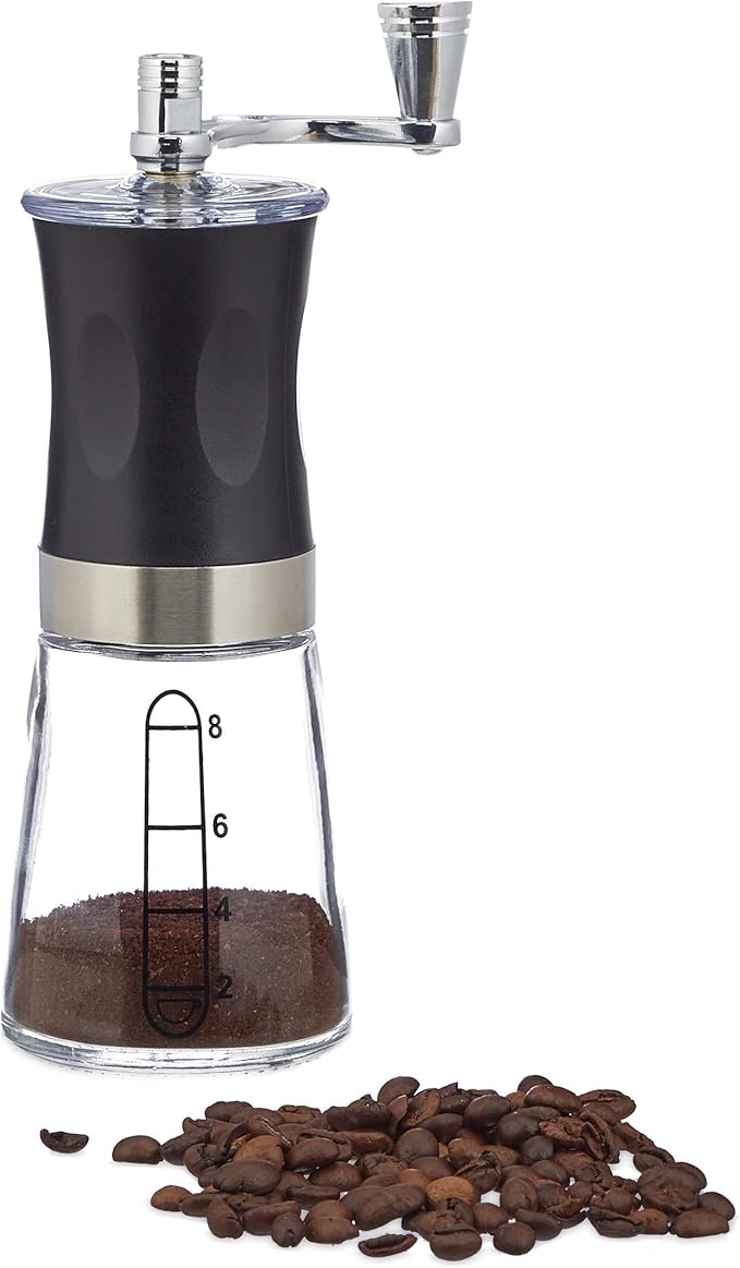 Relaxdays Profi Manual Coffee Grinder, Ceramic Grinding Mechanism