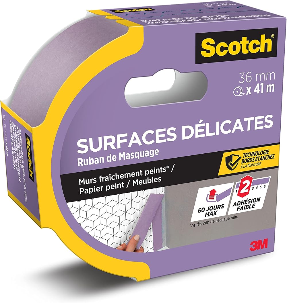 ScotchBlue Painter's Tape for Sensitive Surfaces 36mm x 41m - Sharp Lines Indoor