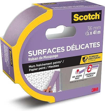 ScotchBlue Painter's Tape for Sensitive Surfaces 36mm x 41m - Sharp Lines Indoor