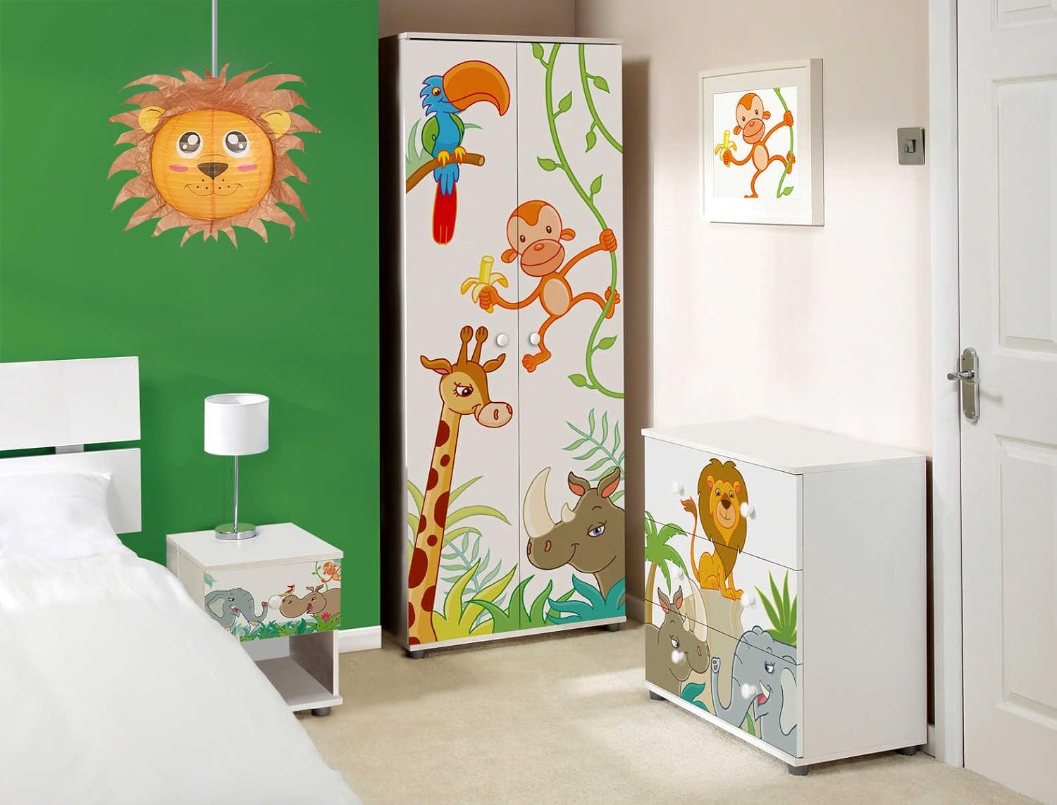 Lion Lampshade Decorative Animal Lampshades for Children Bedroom playrooms Baby Nursery Lighting Fun and Vibrant Colours Makes Pendant Lights and Ceiling Shades Something Special and a Great Gift - Image 3