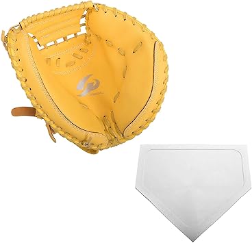 Amazon Gp 野球 キャッチャーミット 一般 軟式用 ホームベース セット ミット色 イエロー 草野球 投球練習用 グローブ Gp ジーピー グラブ ミット