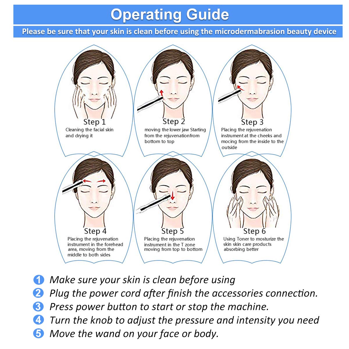 Diamond Microdermabrasion Machine, MYSWEETY 65-68cmHg Suction Power Professional Diamond Equipment for Home Use Skin Peeling Skin Lift Tighten Beauty Machine : Beauty