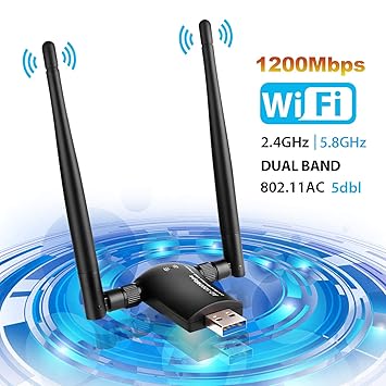 WLAN Adapter , WLAN Stick USB 3.0 Wifi Adapter 1200Mbps Wireless Adapter, WLAN Empfänger ?5GHz 867Mbps + 2.4GHz 300Mbps?Dual 
