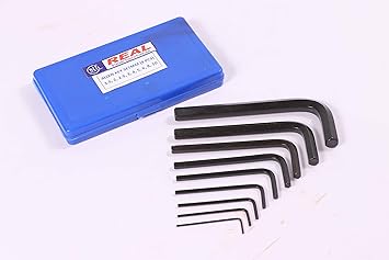 Real stf REALstf Hex Allen Keys 9 Pc. Set (1.5, 2, 2.5, 3, 4, 5, 6, 8, 10 mm), (1/16, 5/64, 3/32, 1/8, 5/32, 3/16, 1/4, 5/16, 3/8 mm) Allen Key Set