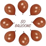 SHATCHI Dark Brown Balloons 50 Pack 12 Inch Latex Biodegradable view 2