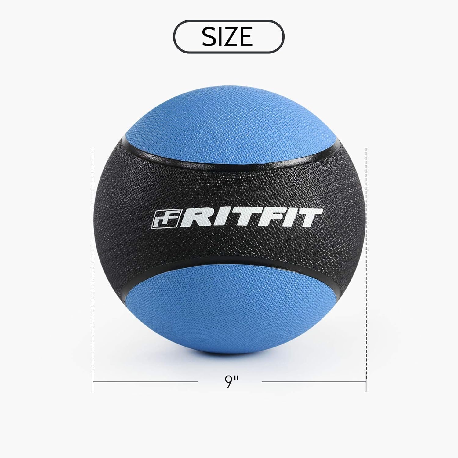 RitFit Weighted Medicine Ball (Blue-8LB) : Sports & Outdoors