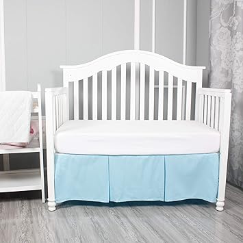 blue crib skirt