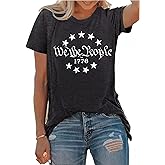 American Flag Heart Shirts for Women 4th of July T-Shirt Graphic Patriot Tee USA Flag Shirt Tops