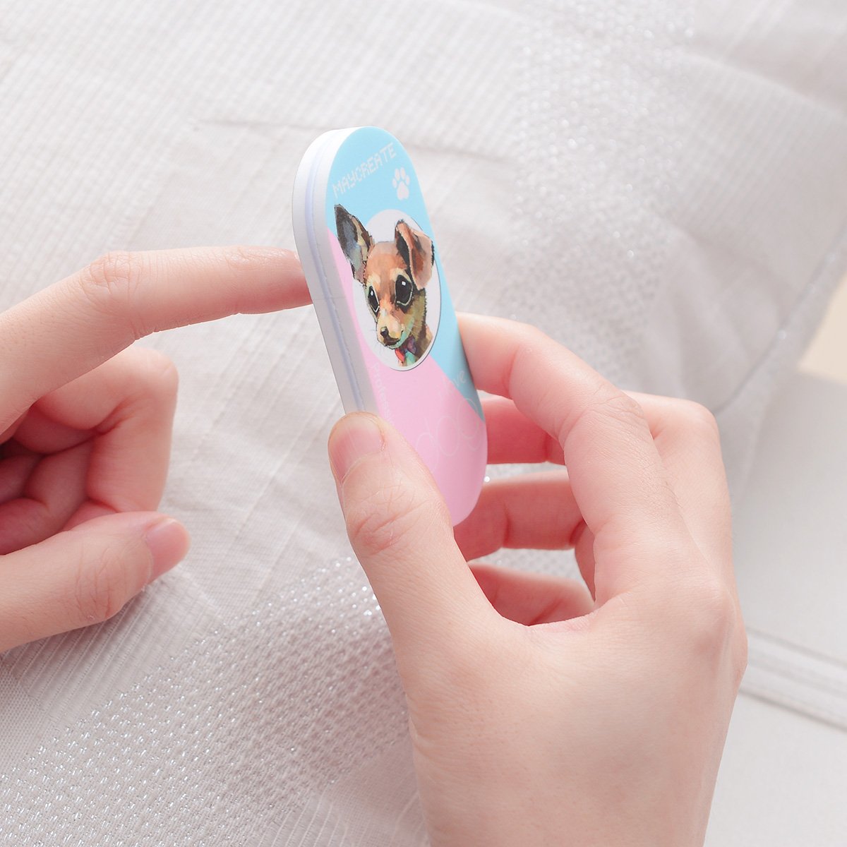 Professional Nail Buffer and Nail Shiner in 1 Set with Lovely Dog Image, Light and Convenient Cosmetic Manicure tool by MAYCREATE