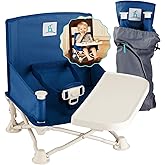 Hiccapop OmniBoost Travel Booster Seat with Tray for Baby | Folding Portable Baby Booster Seat for Dining Table, Camping, Bea