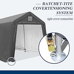 COVERONICS 7' x 12' Outdoor Storage Shed - Heavy