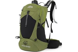 IX INOXTO Hiking Backpack, Waterproof Hiking Daypack with 3L Water Bladder and Rain Cover, Lightweight Travel Camping Backpack for Men Women (Dark Green)