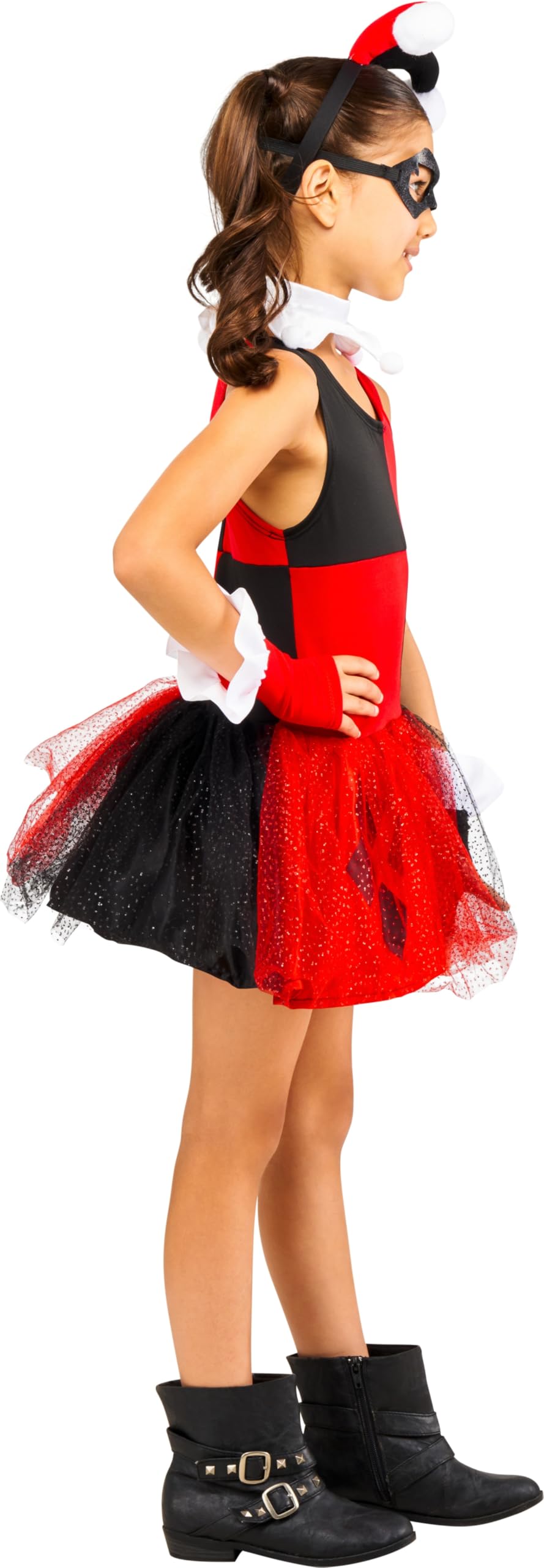 Rubies DC Super Villain Collection Harley Quinn Girl's Costume with Tutu Dress