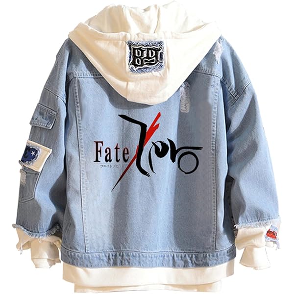 Ning Qi Tokyo Anime Ghoul Hoodie Denim Jacket Cosplay Unisex Adult