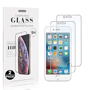 Bear Village Screen Protector for iPhone 6 Plus/iPhone 8 Plus/iPhone 7 Plus, Anti Scratch, Bubble Free, HD Tempered Glass Screen Protector Film for iPhone 6s Plus /6 Plus /8 Plus /7 Plus, 2 Pack