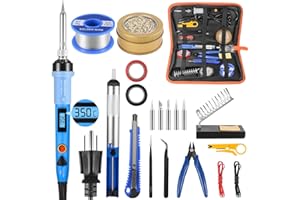 Electronics Soldering Iron Kit, 80W LCD Digital Soldering Gun with Adjustable Temperature Controlled and Fast Heating Ceramic