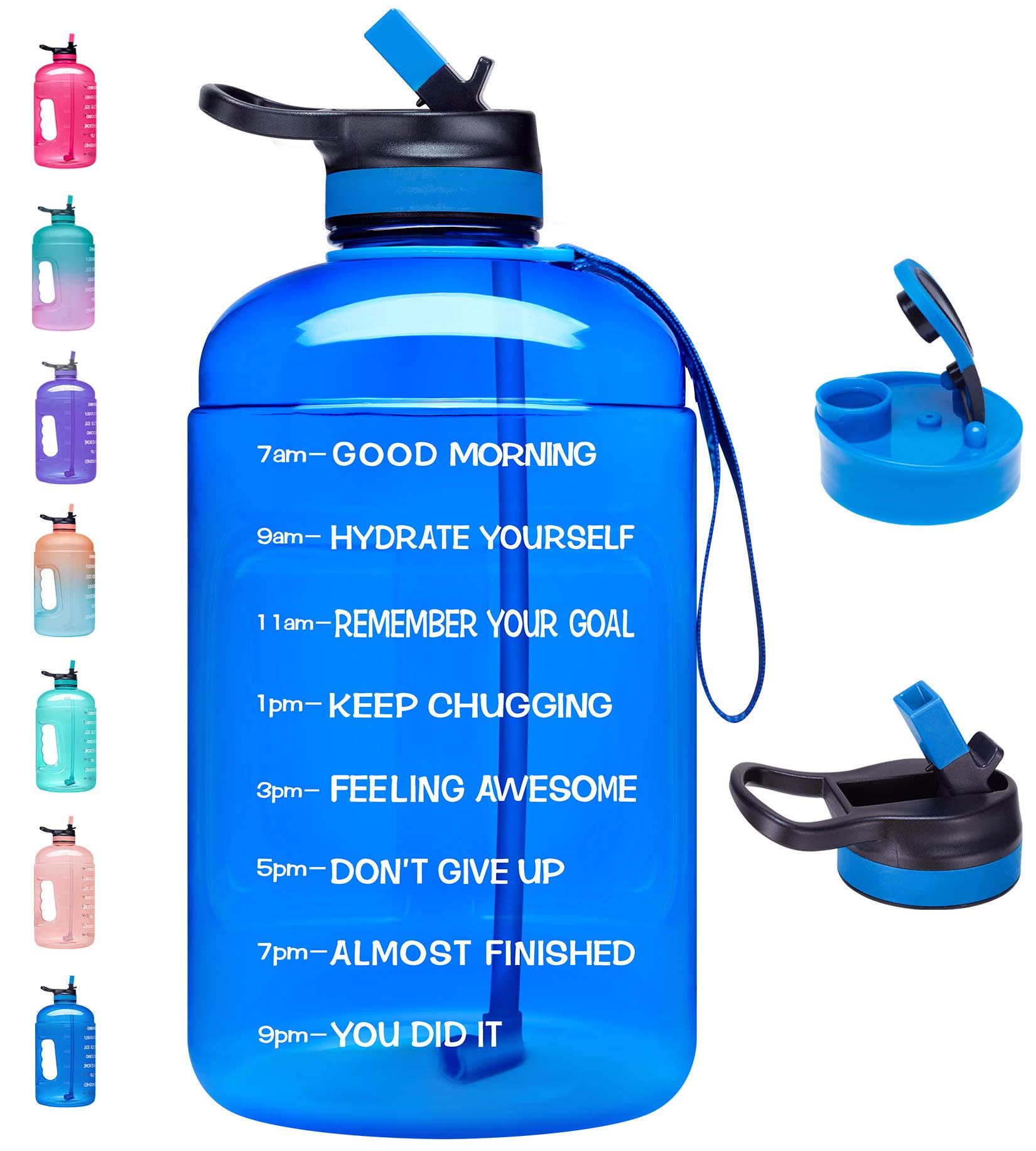 Venture Pal Half Gallon Water Bottle With Lids, Large 64 Oz