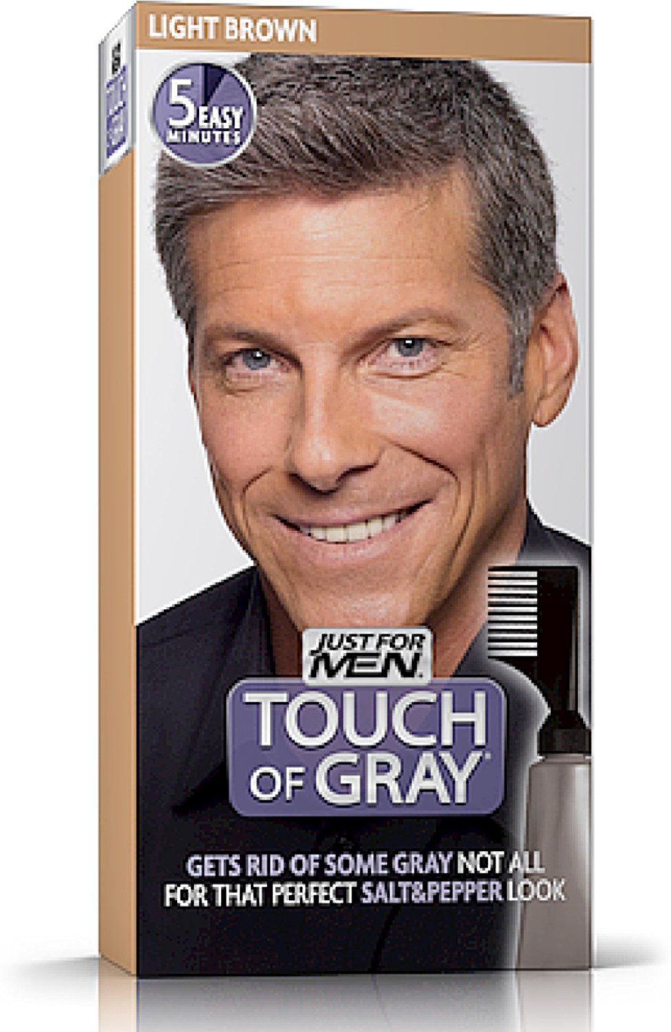 Amazon Com Touch Of Gray Men S Hair Color Light Brown Pack Of