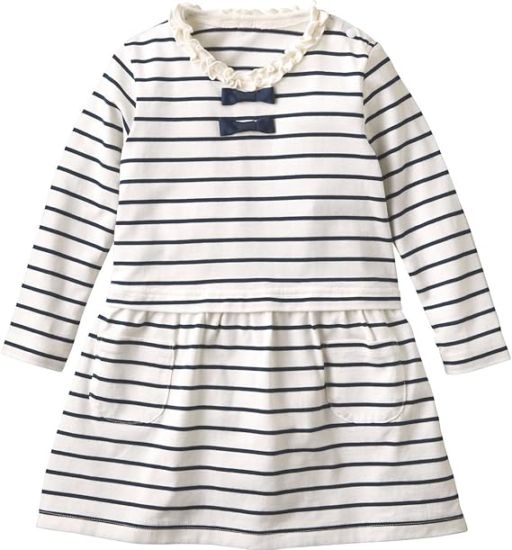 Amazon Co Jp コンビミニ ボーダーワンピース 1 ネイビー 服 ファッション小物