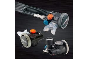 AQUATEC Scuba Diving BC Alternate Air Source Air-3 Regulator, with LP Hose