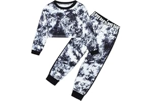 Betusline Girls 2 Piece Outfits Cute Fall Winter Clothing Sets, 4T-14 Years