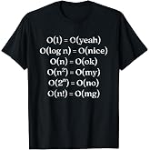 Funny Programming Coding Algorithm Big O Notation Developer T-Shirt
