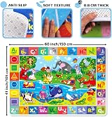 QUOKKA ABC Baby Play Mat 150x112 cm Non-Slip Plush Crawling Floor Rug view 4