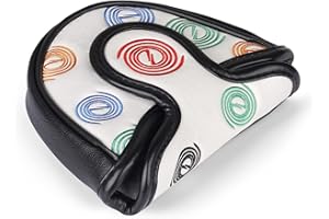 MYTAG Golf Club Head Covers Putter Headcovers Mallet Putter Cover Blade Putter Cover for Odyssey White Hot Pro Heel-Shaft Strong Magnetic