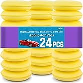 Foam Car Wax Applicator Pad - PSLER Foam Applicator Pads Detailing Round 4 inch Polishing Sponges for Car Wax Applicator Pad
