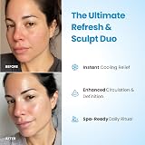 PLANTIFIQUE Facial Ice Roller and Stainless Gua Sha Set - Cryotherapy Skin Tools view 2