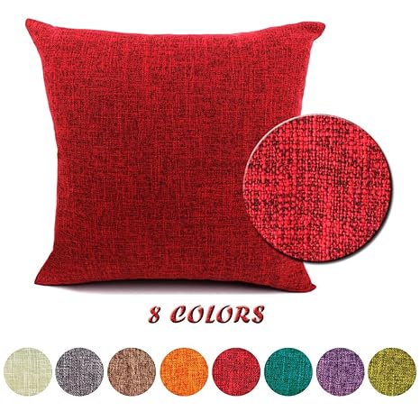 J&T Kissenbezüge Baumwolle Leinen Platz Dekorative kissenhüllen mit verdecktem Reißverschluss Setzen Sofa Kissenbezug Wohnzim