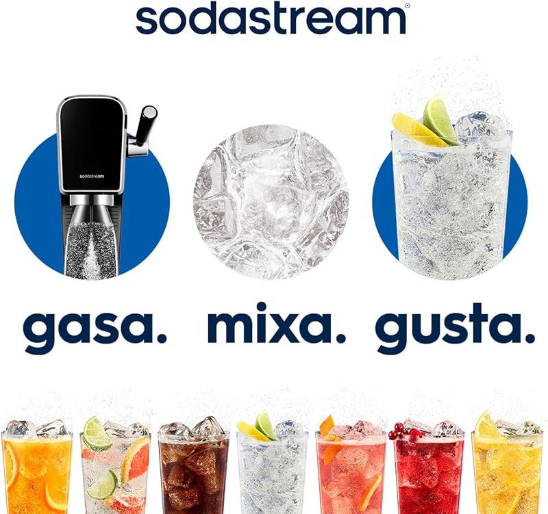 Art – Gasatore per realizzare acqua frizzante e bevande, nero