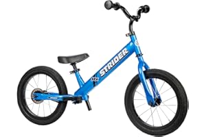 Strider 14x, Balance Bike for Kids 3 to 6 Years - Includes Custom Grips, Padded Seat, Performance Footrest & All-Purpose Tires - Easy Assembly & Adjustments