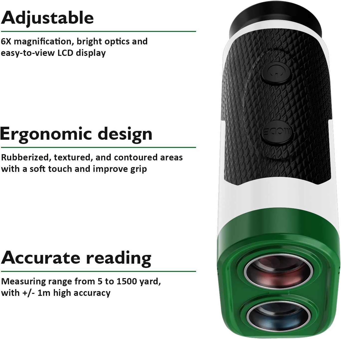 Bozily Golf Rangefinder, 1500 Yards Laser Range Finders with Slope Vibration, Fast Flag-Locking, Continuous Scan Mode for Distance and Slope Measurement : Sports & Outdoors