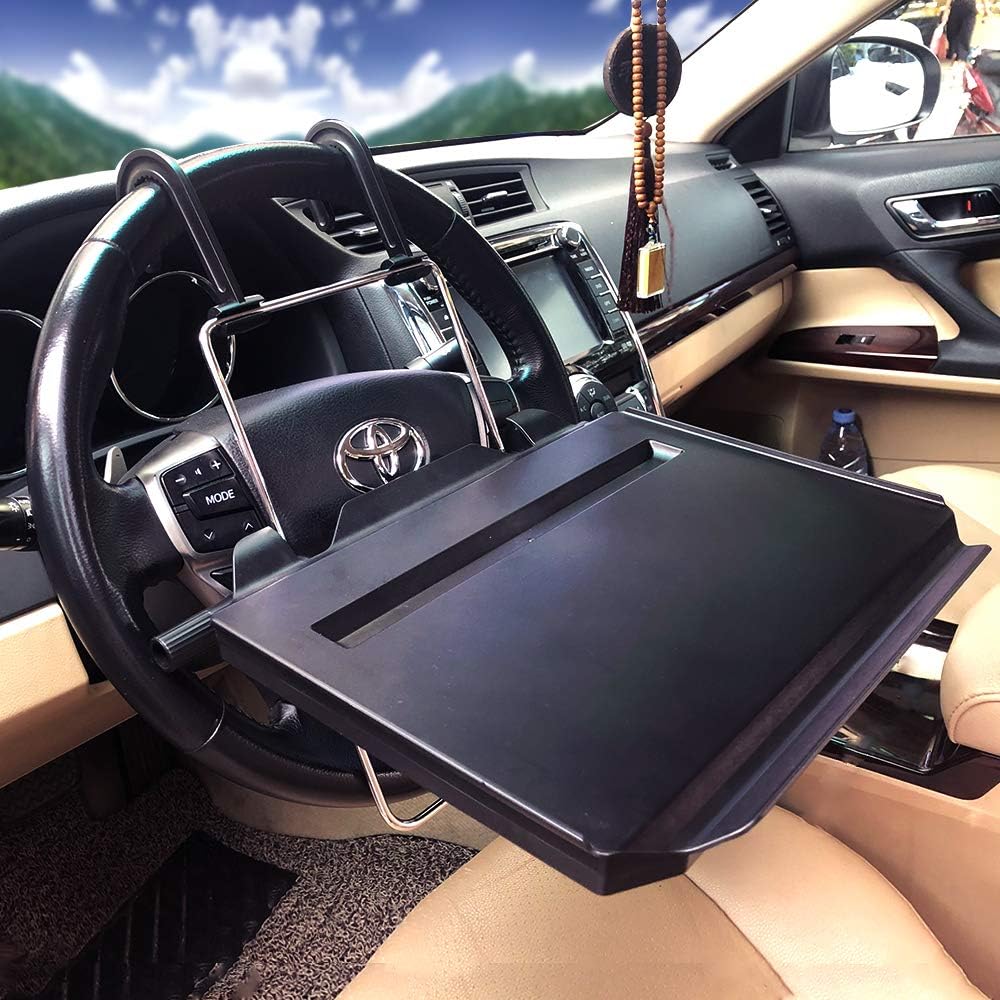 ElfAnt Car Steering Wheel Seat Tray for Writing Laptop Dining Food Drink Work: Automotive