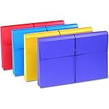 Smead Expanding File Wallet with Antimicrobial Product Protection, Closure, 2" Expansion, Legal Size, Assorted Colors, 4 per 