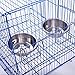QBLEEV Birdcage Bird Feeder Birds Bowls for Cage Parakeet Food Dish Parrot Feeders Water Bowls Stainless Steel Dishes Coop Cups with Wire Hook for Small Animals Finches Lovebirds[2 Pack]thumb 3