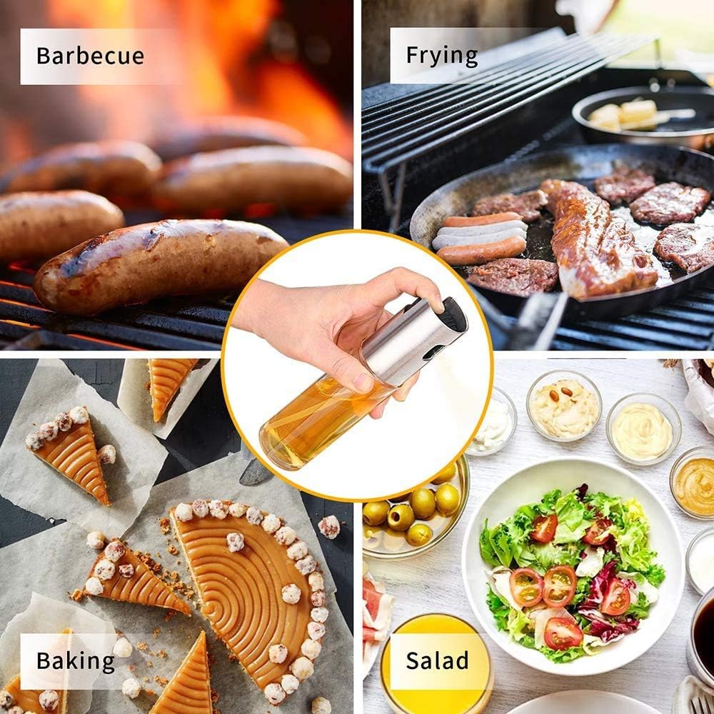Olive Oil Sprayer for Cooking, Oil Spray Bottle Versatile Glass for Cooking, Baking, Roasting, Grilling: Kitchen & Dining