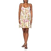 Angie Womens Women's Cutout Back Floral V-line Spaghetti Strap Dress