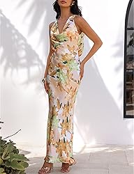 Women's 2025 Summer Satin Backless Elegant Dress