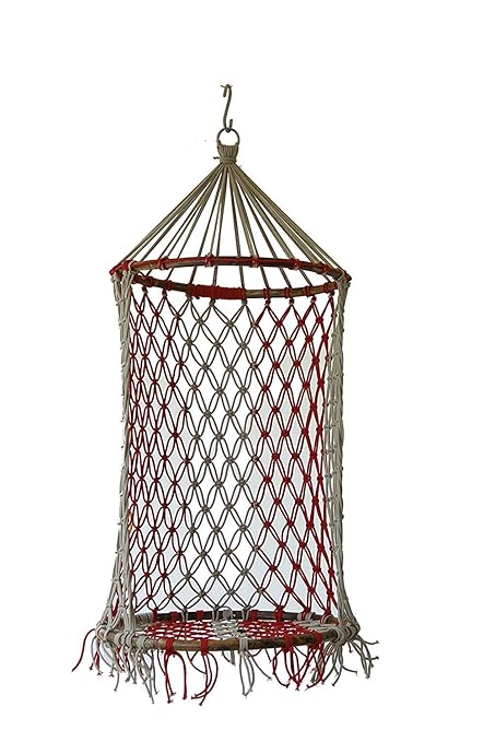NOVICZ Hanging Swing Chair for Balcony Jhula for Kids Adults Home Indoor Outdoor Garden NROUND-XL-Multicolor 1 Year Warranty