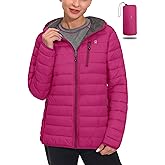 Little Donkey Andy Women's Packable Lightweight Puffer Jacket Hooded Windproof Winter Coat with Recycled Insulation