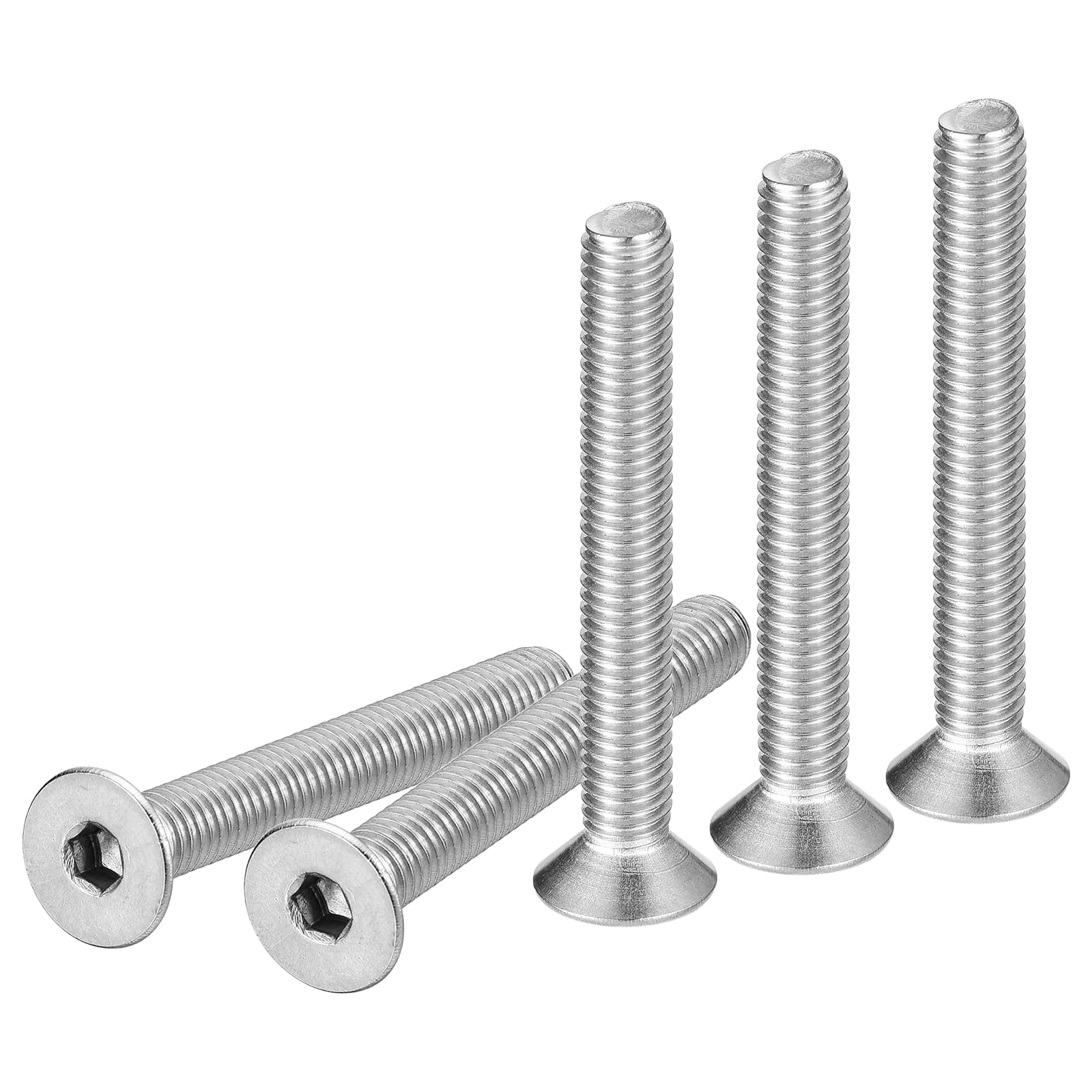 DTGN M5-0.8 x 40mm Flat Head Socket Cap Screws, 25 Pack 304 Stainless Steel Hex Socket Flat Head Screws, Full Thread, Countersunk Bolts — image 1