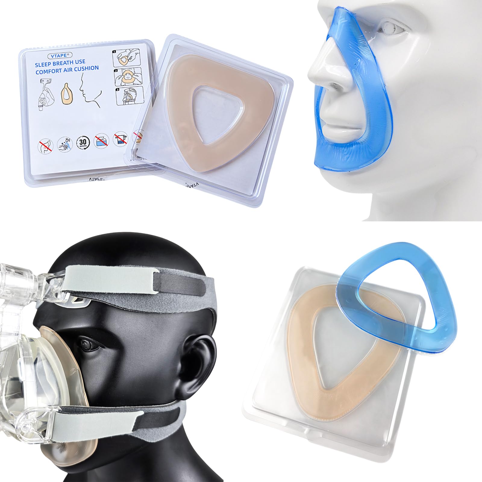 Photo 1 of CPAP Nose Pads Nasal Gel Pads for Full Face/Nasal Mask (2 Pack) – Home Ventilator Nose Pads CPAP/BiPAP Mask Liners Supplies Comfort Seal Skin Protection – Reusable Soft CPAP Nose Guard