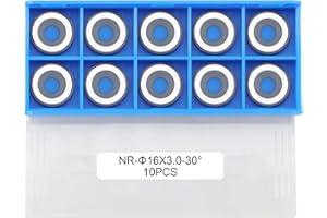 CDBP Woodturning NA 16×3.0mm-30° Round Carbide Insert Cutter Negative Rake Angle Replacement Blades for Finisher Wood Turning Tools, 10pcs