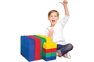 BiggoBlocks Big Blocks for Kids Ages 4-8 — Indoor & Outdoor Blocks for Kids Games — Large Building Blocks (48 pc) Learner Set